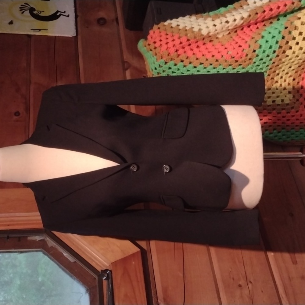 J. Crew XS black padded blazer